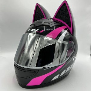 کلاه کاسکت فک ثابت خرگوشی HNJ مدل BLACK PINK