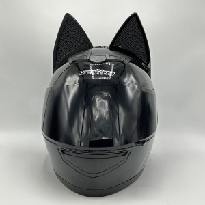 کلاه کاسکت فک ثابت خرگوشی VENOM مدل BLACK SHINY