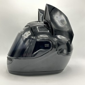 کلاه کاسکت فک ثابت خرگوشی VENOM مدل BLACK SHINY