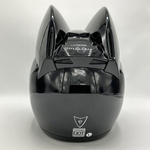 کلاه کاسکت فک ثابت خرگوشی VENOM مدل BLACK SHINY