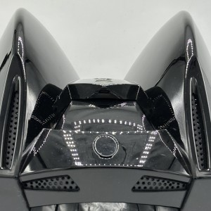 کلاه کاسکت فک ثابت خرگوشی  بلوتوث‌دار VENOM مدل BLACK SHINY