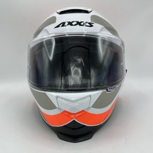 کلاه کاسکت فک ثابت AXXIS مدل EAGLE SV WHITE ORANGE