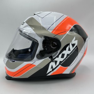 کلاه کاسکت فک ثابت AXXIS مدل EAGLE SV WHITE ORANGE