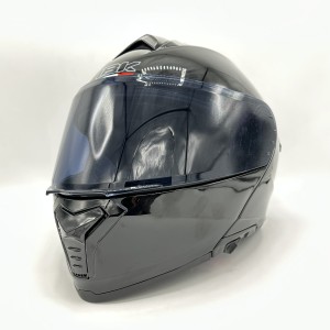 کلاه کاسکت فک متحرک IBK مدل BLACK SHINY