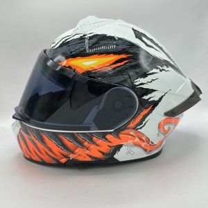 کلاه کاسکت فک متحرک IBK مدل MONSTER ORANGE