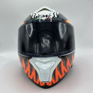 کلاه کاسکت فک متحرک IBK مدل MONSTER ORANGE