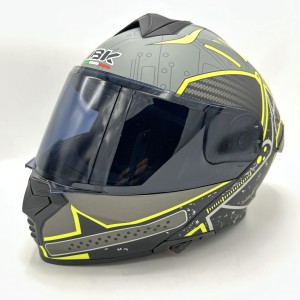 کلاه کاسکت فک متحرک IBK مدل SILVER PHOSPHORUS