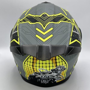 کلاه کاسکت فک متحرک IBK مدل SILVER PHOSPHORUS