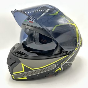 کلاه کاسکت فک متحرک IBK مدل SILVER PHOSPHORUS