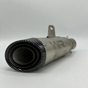 اگزوز قهرمانی موتورسیکلت WR دهن کج سه لایه مدل SILVER