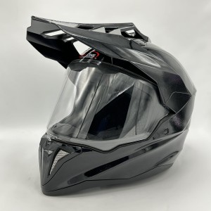 کلاه کاسکت فک ثابت ادونچری REDLINE 760 مدل BLACK SHINY