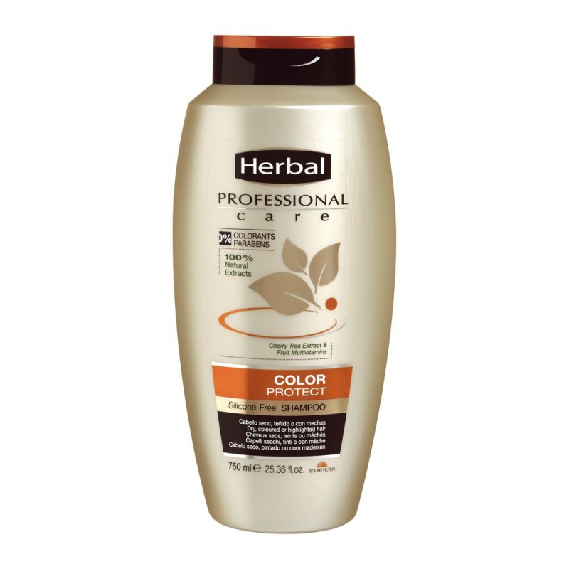 شامپو موهای رنگ شده هربال مدل Color protect حجم750 میلی لیتر