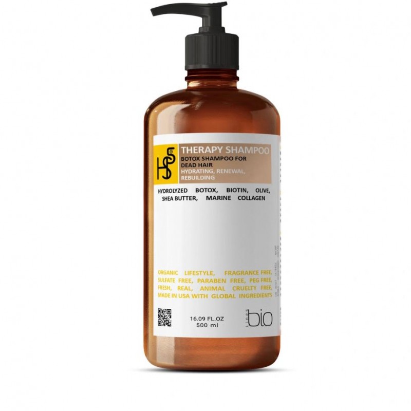 شامپو احیا Hs5 مدل بوتاکس برای موهای آسیب دیده و دارای کشسانی حجم 500 میلی لیتر