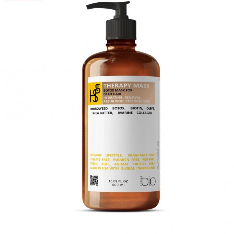 ماسک موی Hs5 مدل بوتاکس مخصوص موهای آسیب دیده حجم 500 میلی لیتر