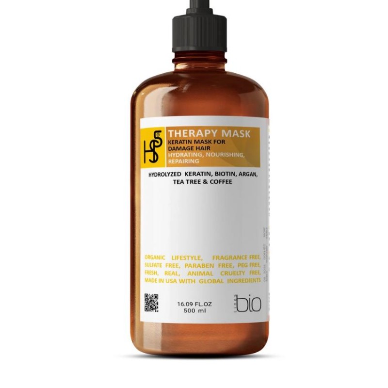 ماسک کراتینه HS5 مدل مخصوص موهای آسیب دیده حجم 500 میلی لیتر