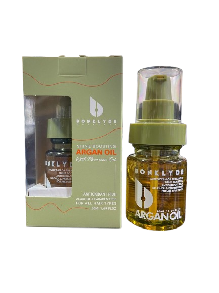 سرم آرگان بونکلید BONKLYDE مدل فاقد پارابن و الکل مناسب مو پوست و ناخن حجم 50 میلی لیتر