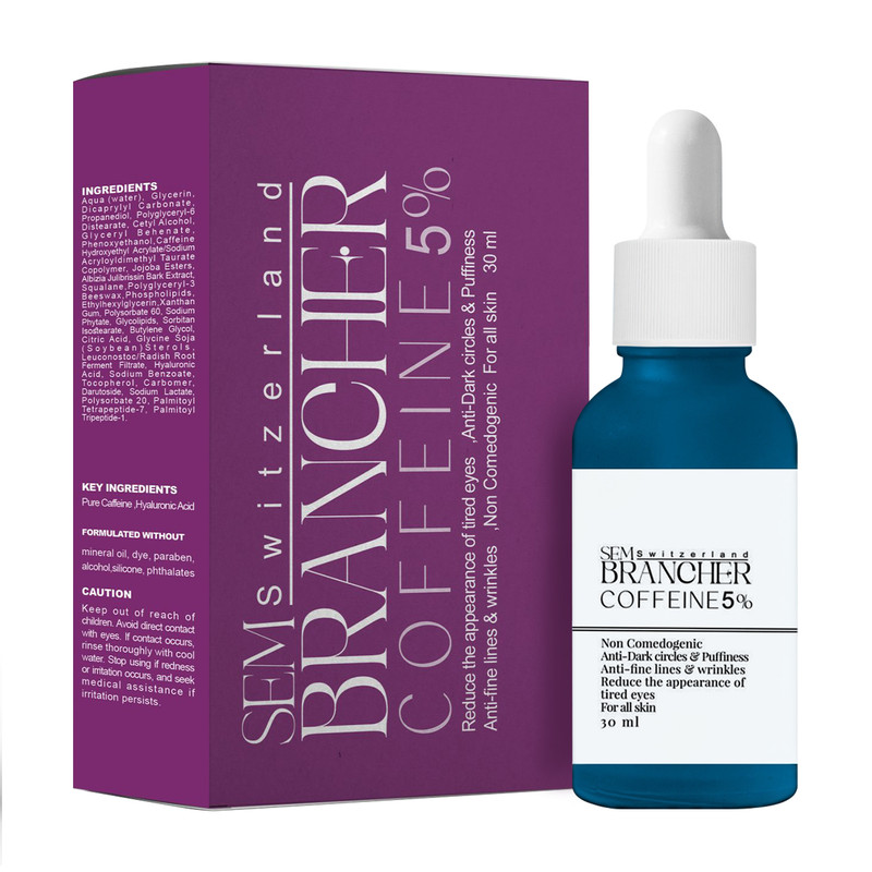 سرم دور چشم سم برنشر مدل انواع دورچشم حاوی کافئین 5 درصد مناسب تیرگی پف چروک دورچشم حجم 30 میلی لیتر