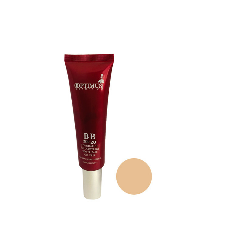 کرم پودر BB cream اپتیموس  B304 مدل  SPF 20 پایه آب بدون چربی حجم 55 میلی لیتر