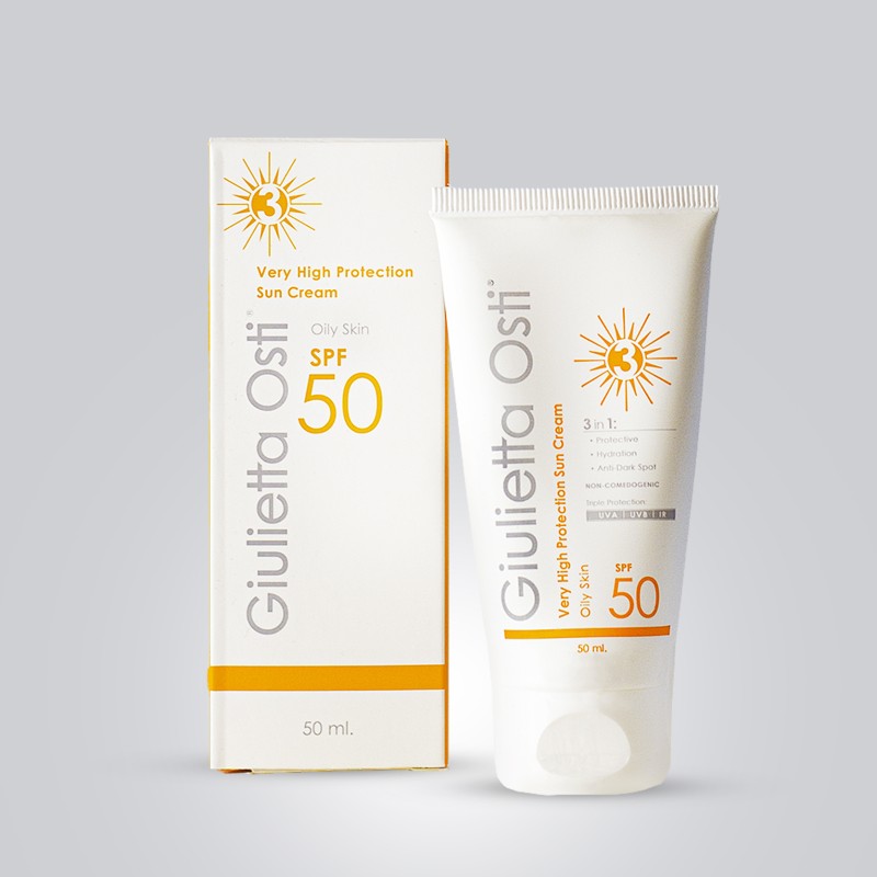 کرم ضد آفتاب جولیتا اُستی مدل بی رنگ پوست چرب حجم 50 ml