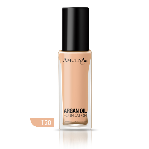 کرم پودر مدل روغن آرگان آموتیا شماره  T20 حجم 30 میلی لیتر