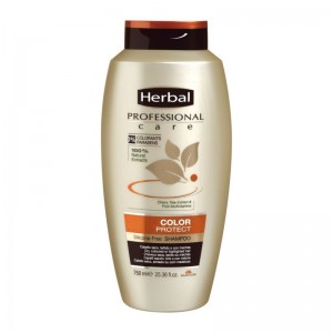 شامپو موهای رنگ شده هربال مدل Color protect حجم750 میلی لیتر