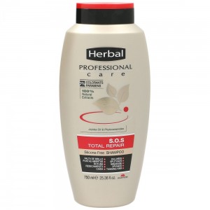 شامپو ترمیم کننده هربال مدل SOS total repair حجم 750 میلی لیتر