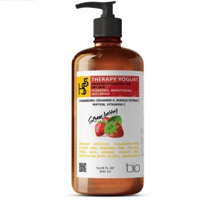 ماست بدن Hs5مدل آبرسان پوست خشک رایحه توت فرنگی حجم 500 میلی لیتر