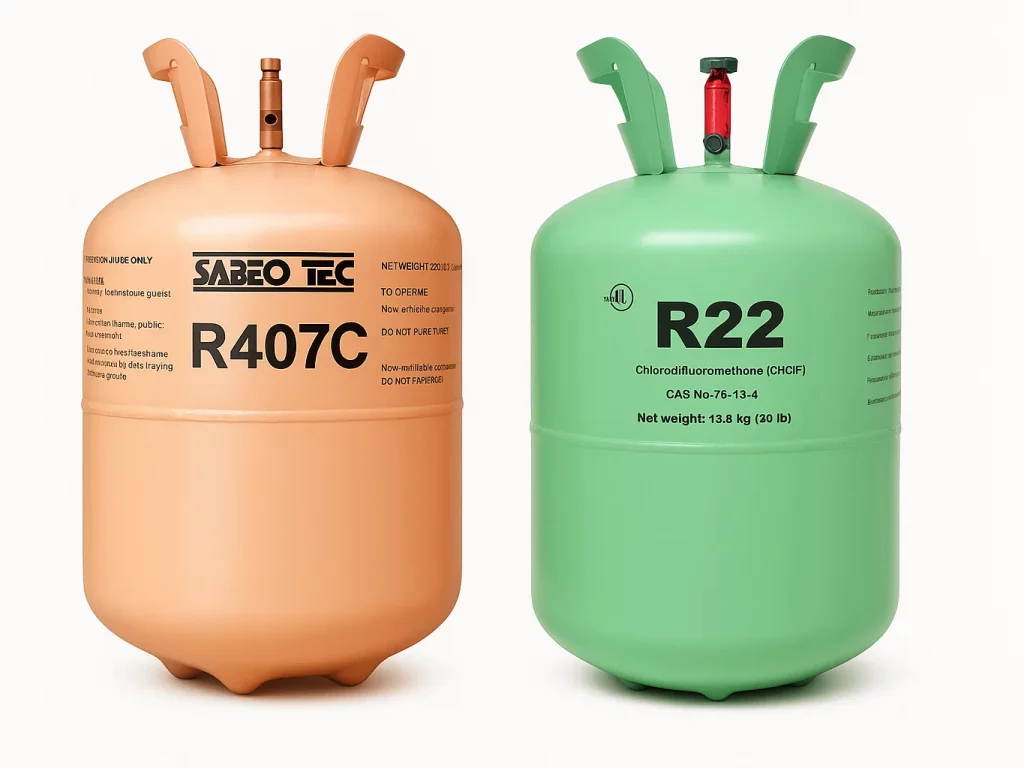 مقایسه گاز مبرد R22 و R407C