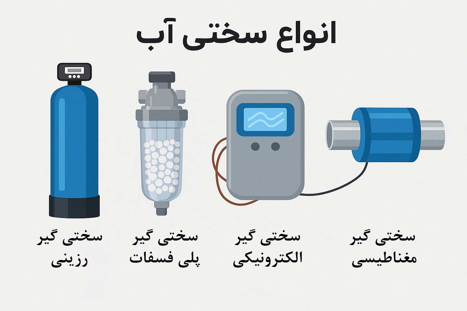 انواع سختی گیر آب