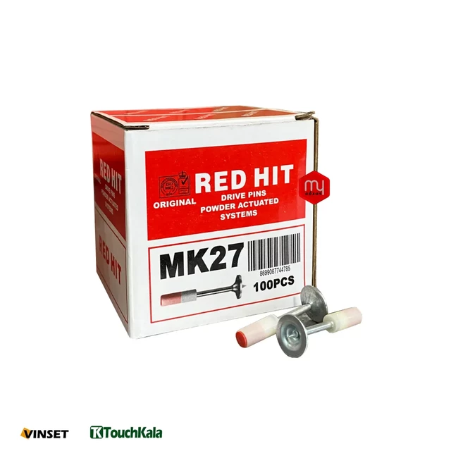 میخ چاشنی دار ردهیت RED HIT بسته 100 عددی 27MM