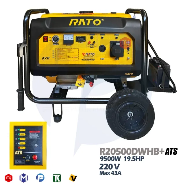 موتور برق راتو 9.5 کیلووات مدل R20500DWHB+ATS با تابلو اتوماتیک