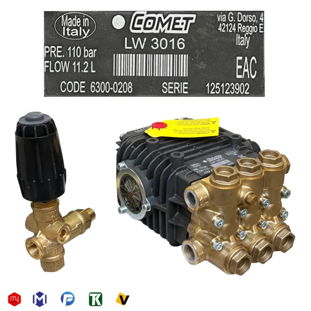 پمپ کارواش کومت ایتالیا 110 بار مدل COMET LW3016