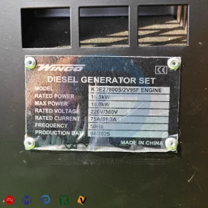 موتور برق گازوئیلی 18 کیلووات وینکو مدل KDE22800S