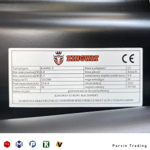 موتور برق کینگ وی 6 کیلووات مدل K6000E-T