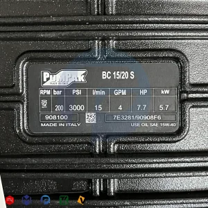 پمپ کارواش پمپک ایتالیا 200 بار مدل PUMPAK BC15/20S 