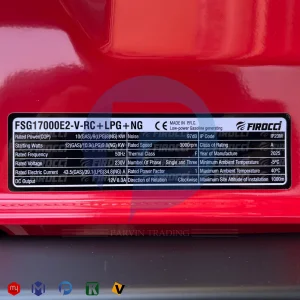 موتور برق سه گانه سوز فیروچی 12 کیلووات مدل FSG17000E2-V-RC+LPG+NG ریموت دار