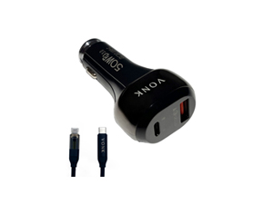 شارژر فندکی 50 وات وونک مدل VC-50 به همراه کابل USB-C