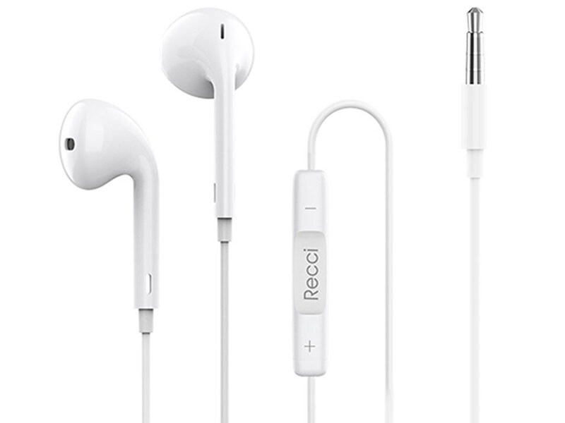 هندزفری سیمی با جک 3.5 میلی‌متری رسی Recci Earphone HD Quality REP REP-L07