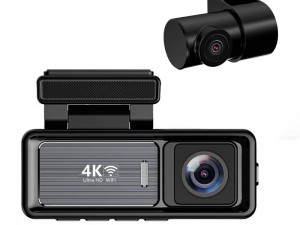 دوربین ثبت وقایع خودرو وونک مدل M6 4K-WiFi به همراه دوربین عقب و کیت برق مستقیم
