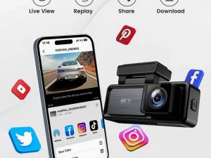 دوربین ثبت وقایع خودرو وونک مدل M6 4K-WiFi به همراه دوربین عقب و کیت برق مستقیم