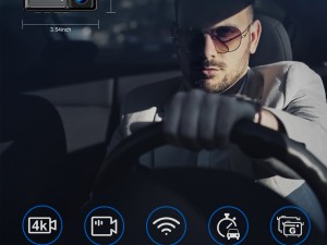 دوربین ثبت وقایع خودرو ریولینک مدل M6c به همراه دوربین عقب و کیت برق مستقیم