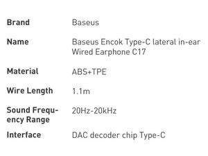 هندزفری سیمی تایپ سی بیسوس Baseus Encok Type-C in-ear Wired Earphone NGCR010002