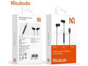 هندزفری سیمی لایتنینگ مک‌دودو MCDODO HP-1040 Earphone Earbuds Audio Lightning iPhone 13 Call Music