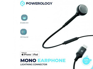 ایرفون مونو لایتنینگ پاورولوژی Powerology Mono Earphone Lightning Connector