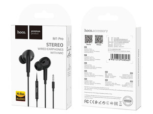 خرید هندزفری سیمی لایتنینگ هوکو Hoco Wired earphones 3.5mm M1 Pro Original series” with mic