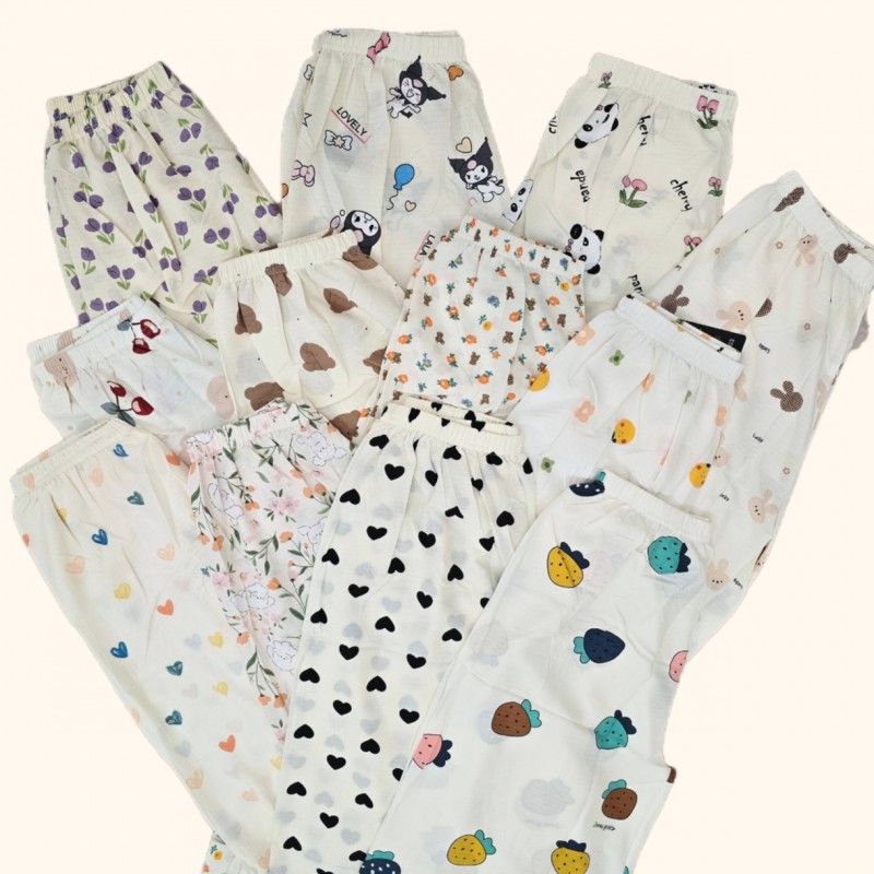 شلوار بگ  وارداتی زنانه طرح دار