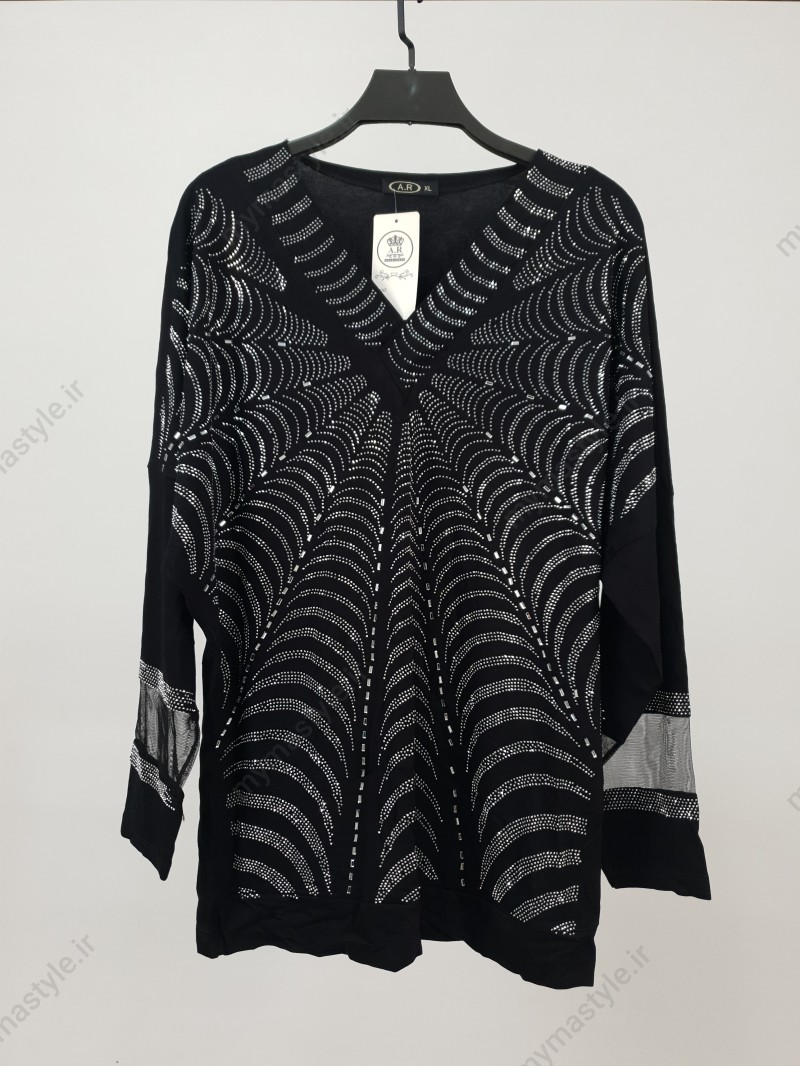 تونیک نگینی آستین بلند زنانه