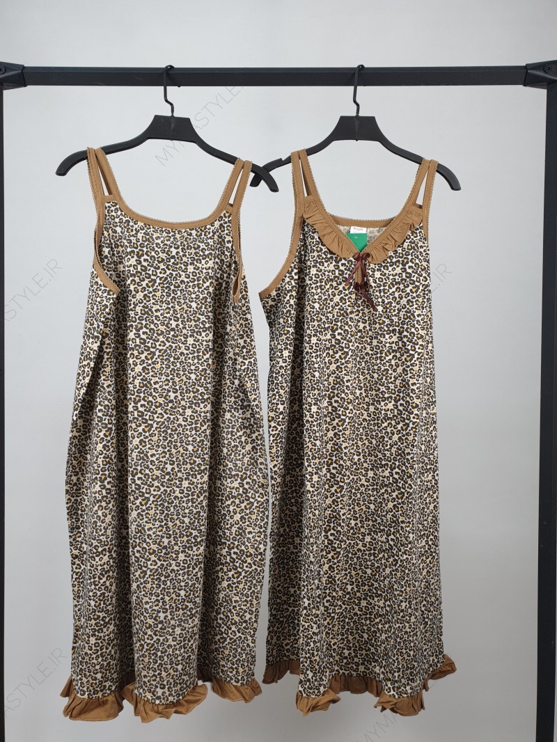 پیراهن پلنگی دو بنده  زنانه