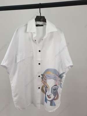 شومیز سفید زنانه چهره