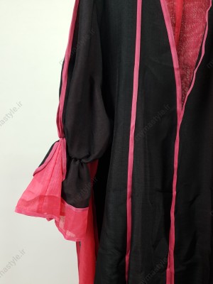 مانتو بهاره مزونی بلند جلو باز زنانه